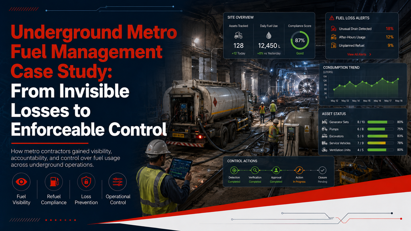 Underground metro fuel management case study