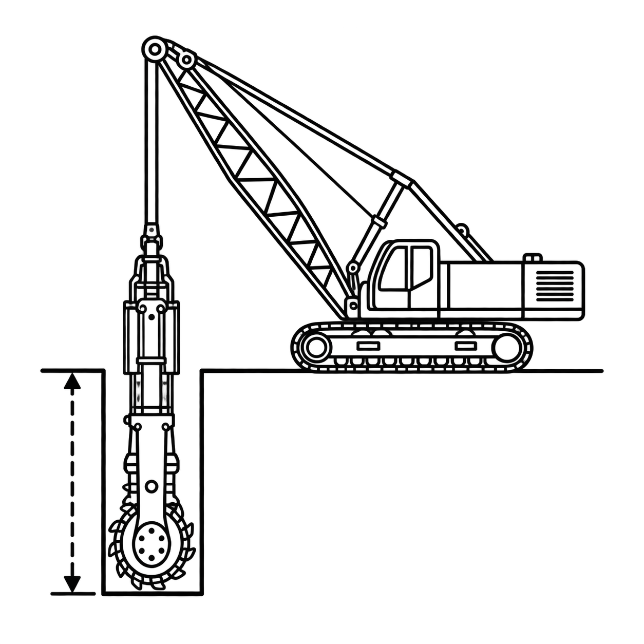 Cutting depth icon