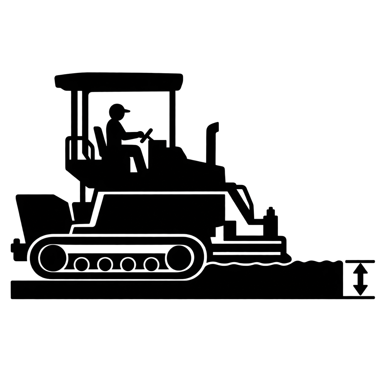 Paving thickness icon