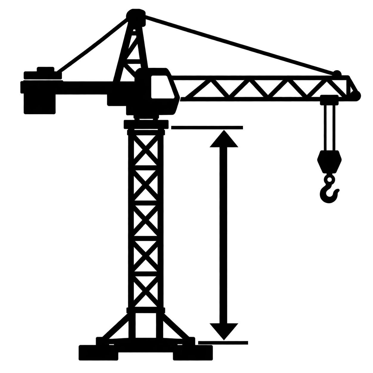 Free-standing height icon