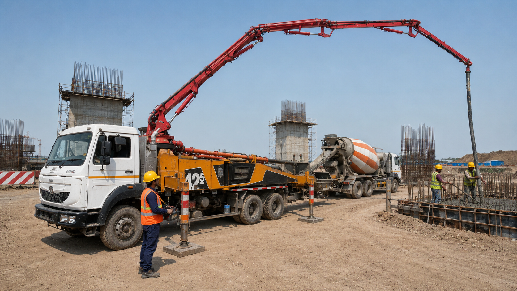 Putzmeister BSF 42-5 concrete boom pump view 4