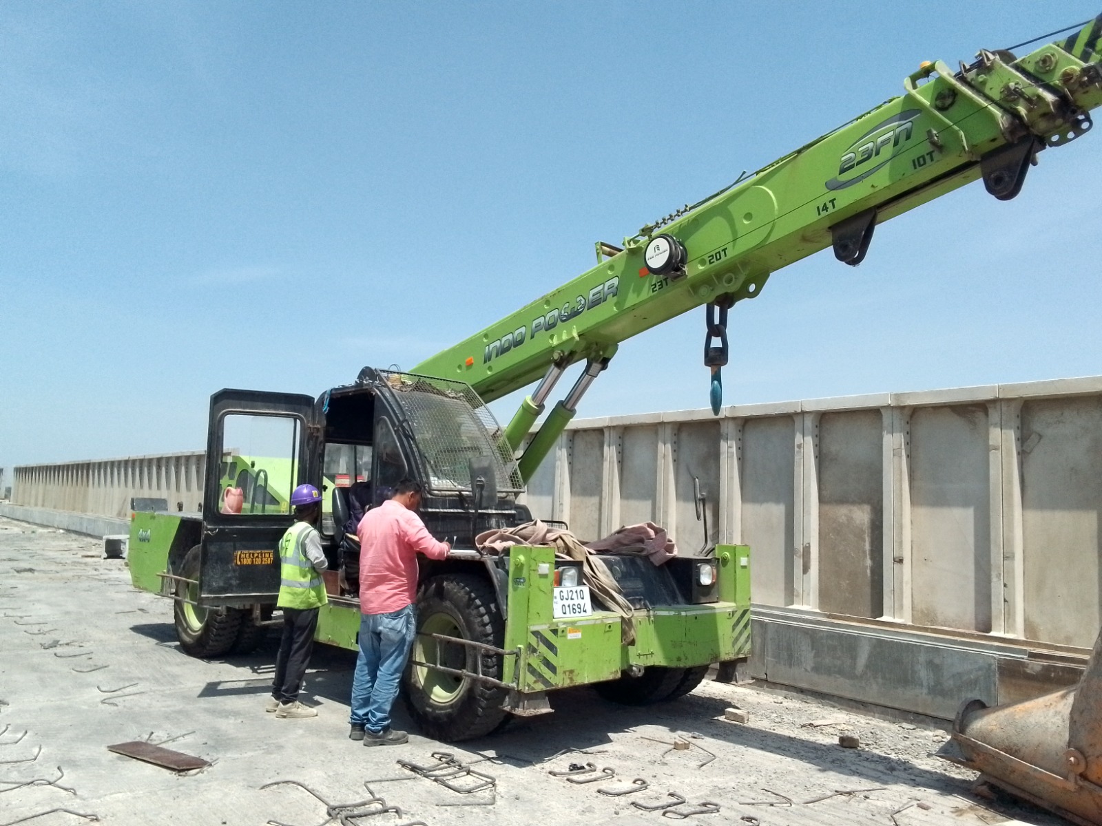 Indo Power 23FN Pick & Carry Crane side view