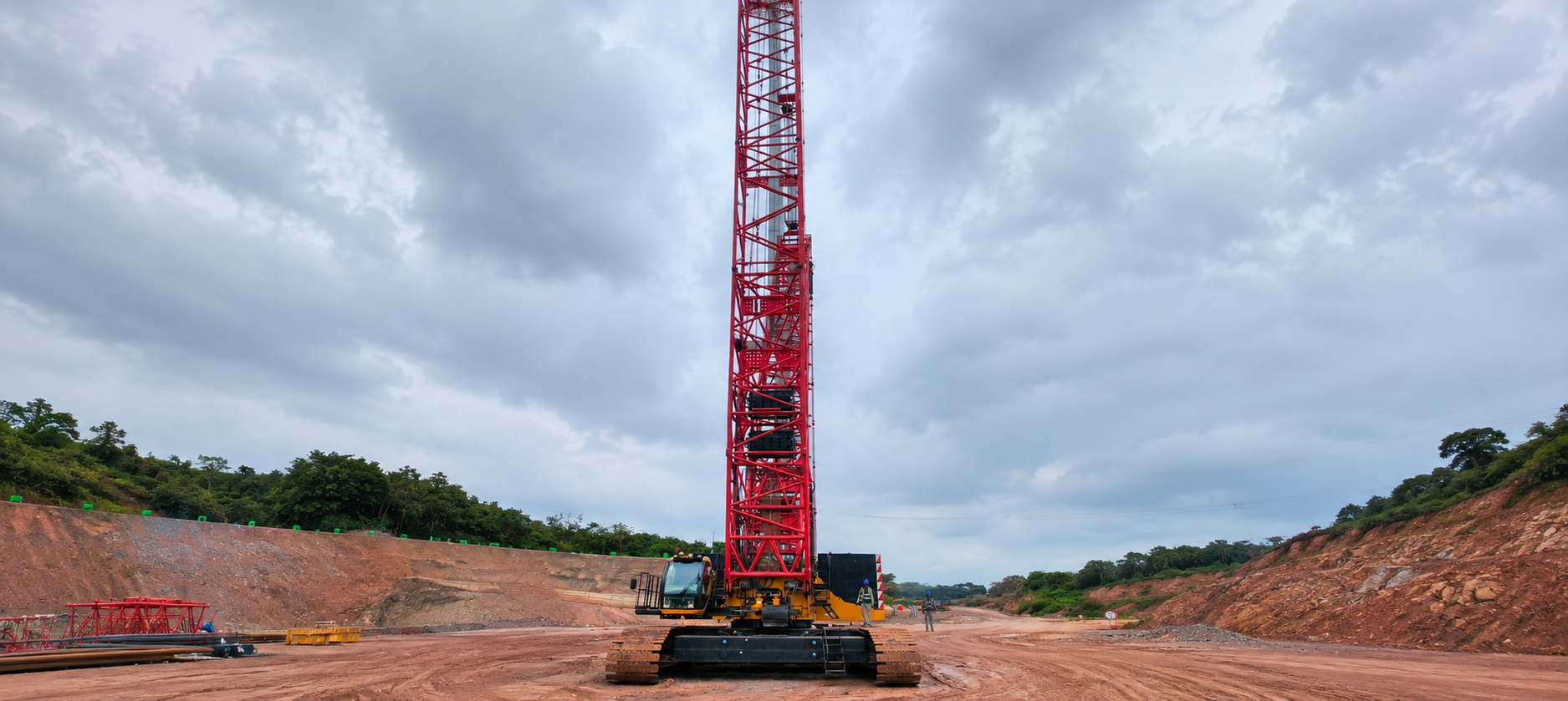 SANY SCC4000A-2 400T Heavy Crawler Crane front view