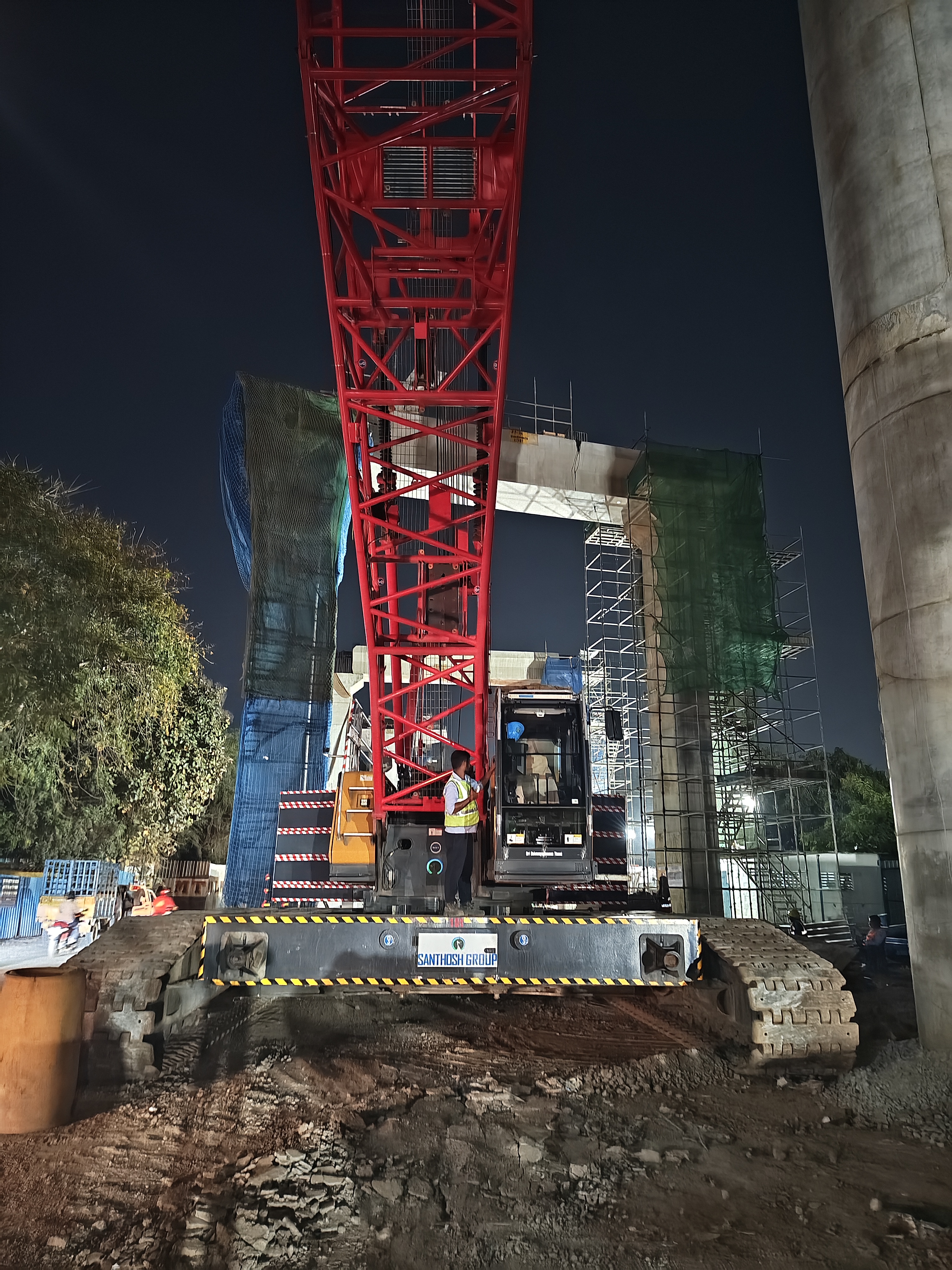 SANY SCS1500A 150T Crawler Crane front view