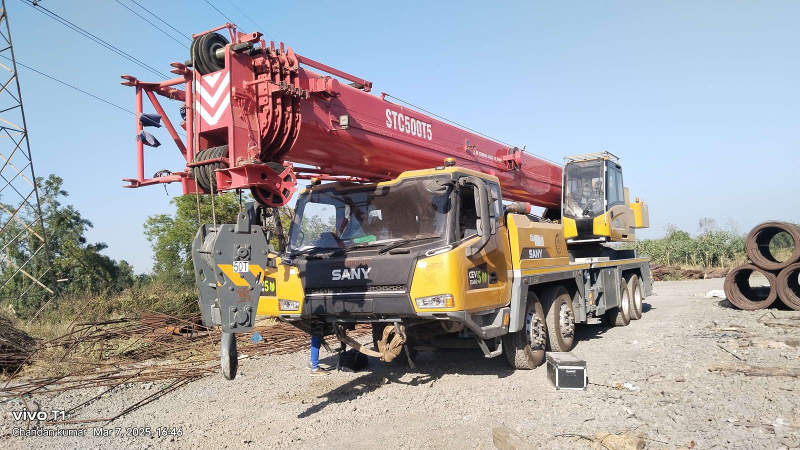SANY STC500T5 Truck Crane front view