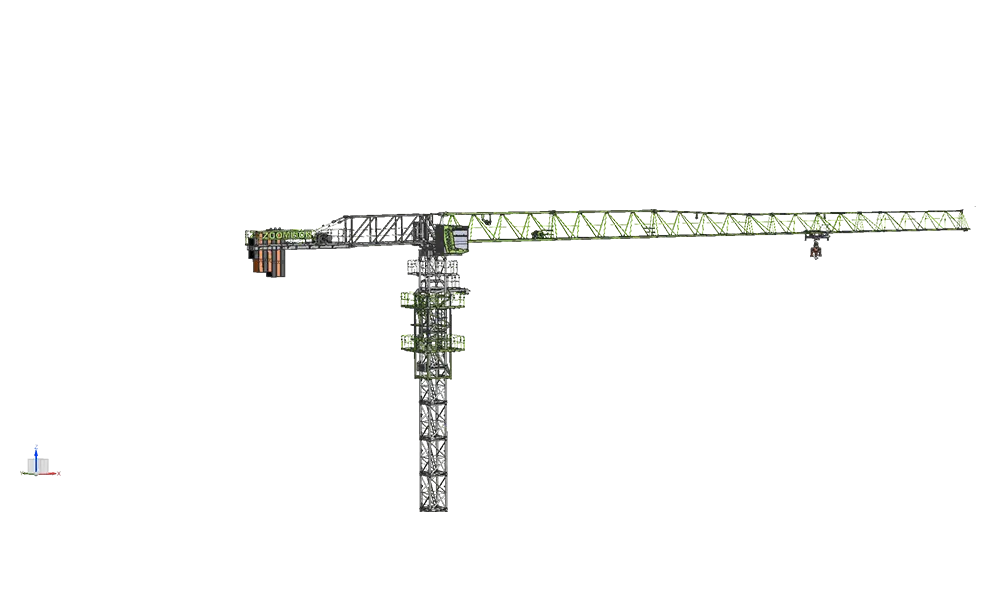 Zoomlion LH650-50 Luffing Jib Tower Crane front view
