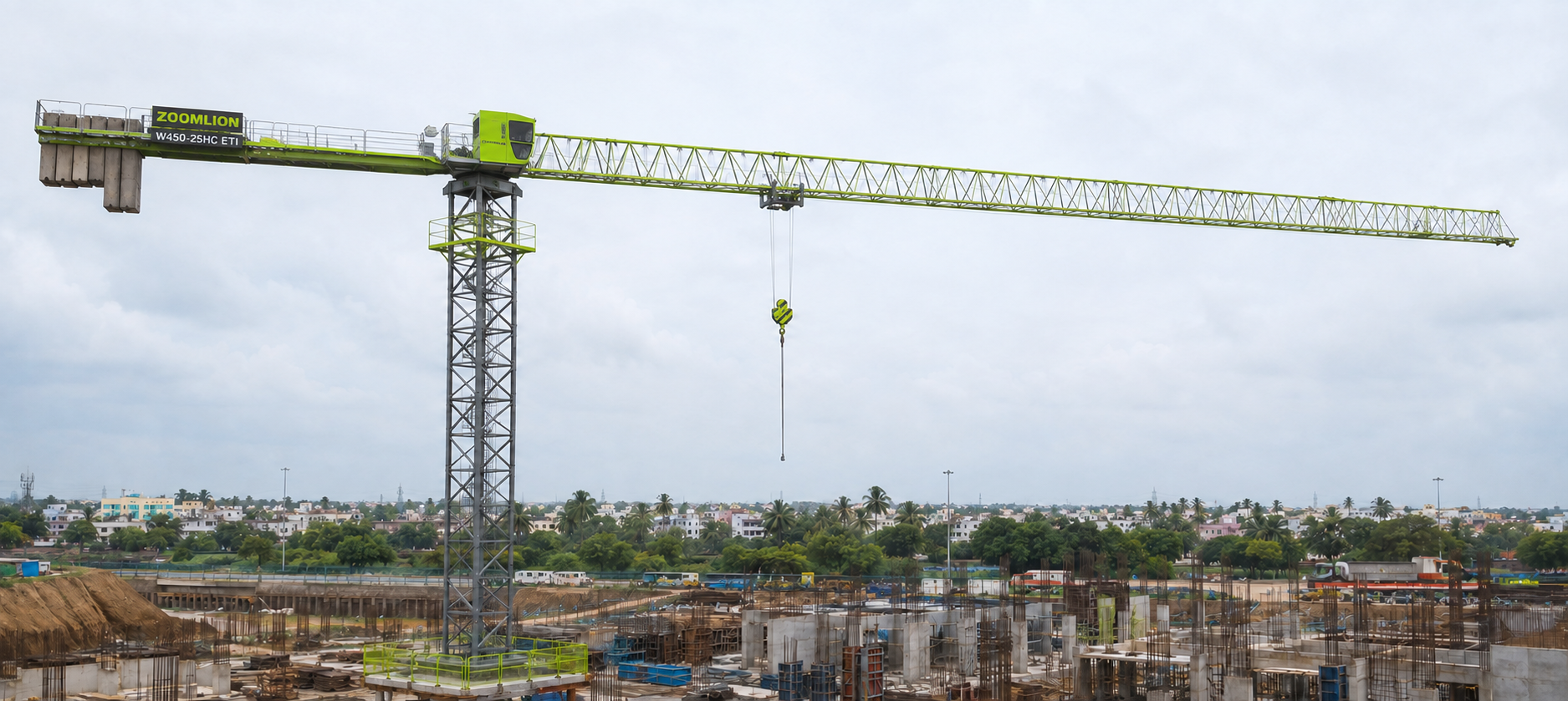 Zoomlion W450-25HC ETI Flat-top Tower Crane main view